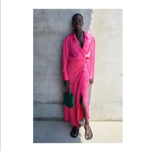 Zara limited edition pink shirt dress